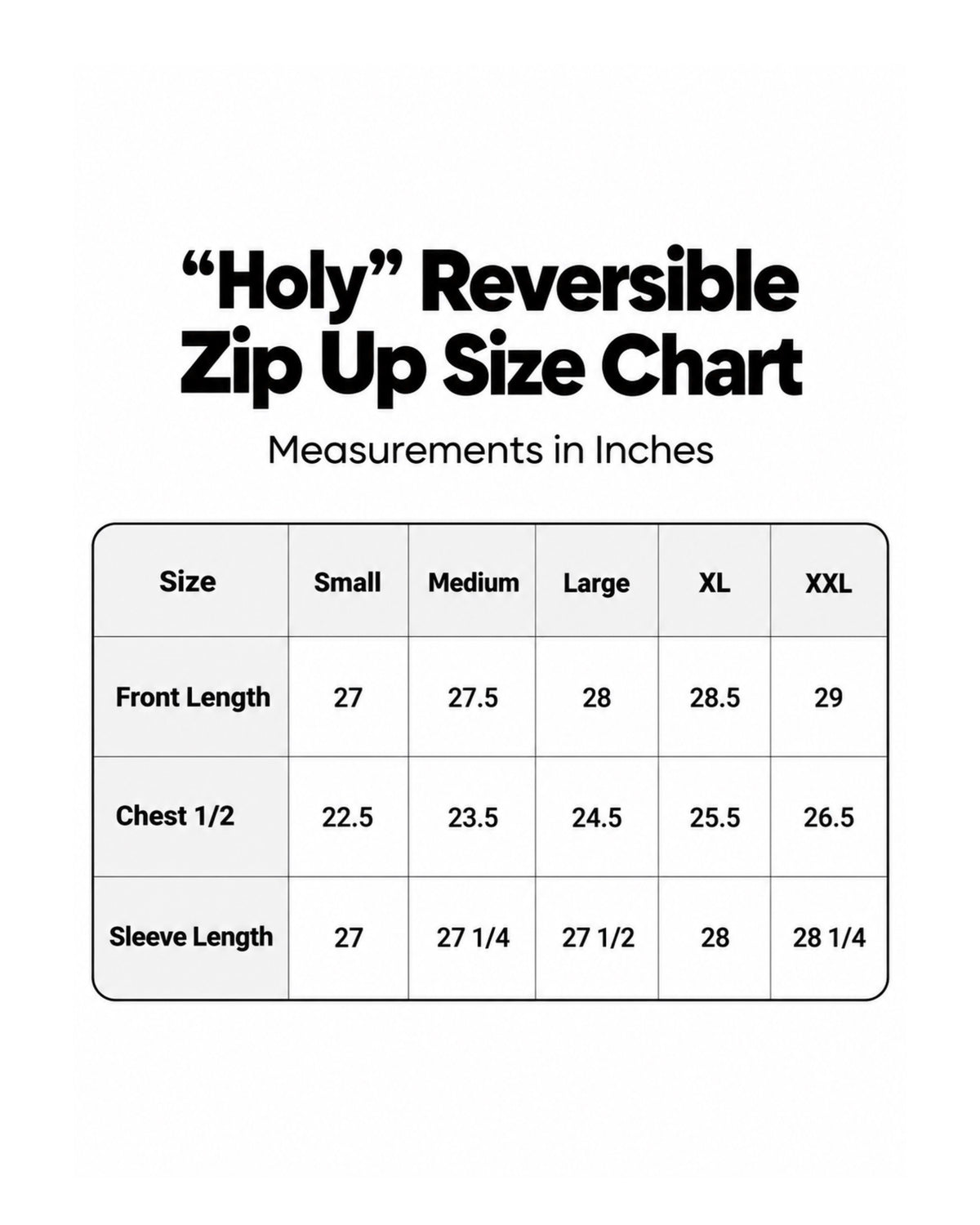 "HOLY" Reversible Zip-Up